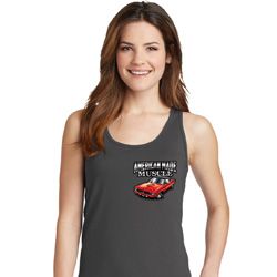 Dodge American Made Muscle Pocket Print Ladies Tank Top Dodge American Made Muscle Pocket Print Ladies Tank Top