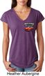 Dodge American Made Muscle Pocket Print Ladies Tri Blend V-Neck Shirt