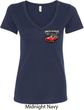 Dodge American Made Muscle Pocket Print Ladies V-Neck Shirt