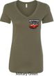 Dodge American Made Muscle Pocket Print Ladies V-Neck Shirt