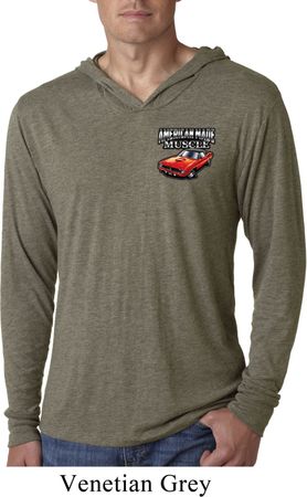 Dodge American Made Muscle Pocket Print Lightweight Hoodie Shirt