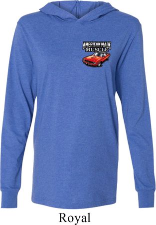 Dodge American Made Muscle Pocket Print Lightweight Hoodie Tee