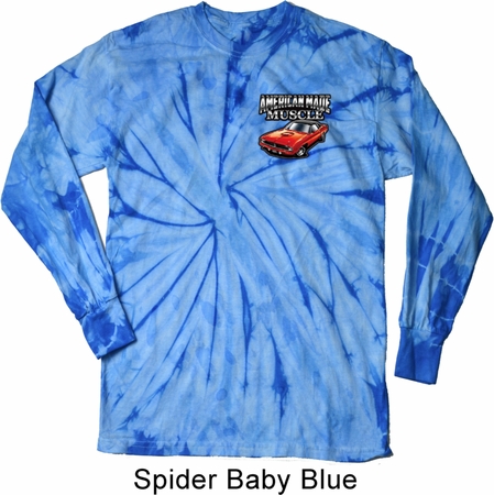 Dodge American Made Muscle Pocket Print Long Sleeve Tie Dye Shirt