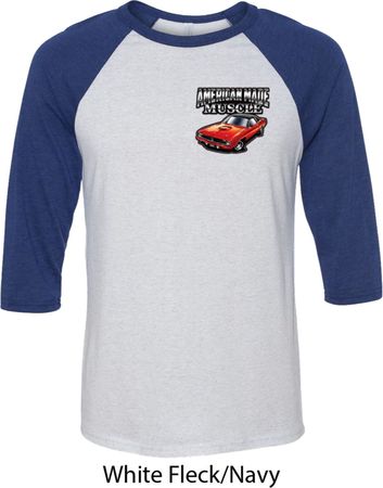 Dodge American Made Muscle Pocket Print Mens Raglan Shirt