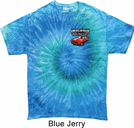 Dodge American Made Muscle Pocket Print Tie Dye Shirt