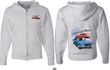 Dodge American Muscle Blue and Red (Front & Back) Full Zip Hoodie