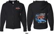Dodge American Muscle Blue and Red (Front & Back) Full Zip Hoodie