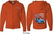 Dodge American Muscle Blue and Red (Front & Back) Full Zip Hoodie