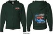 Dodge American Muscle Blue and Red (Front & Back) Full Zip Hoodie