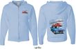 Dodge American Muscle Blue and Red (Front & Back) Full Zip Hoodie