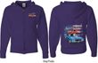 Dodge American Muscle Blue and Red (Front & Back) Full Zip Hoodie