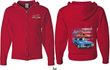 Dodge American Muscle Blue and Red (Front & Back) Full Zip Hoodie