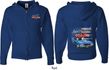 Dodge American Muscle Blue and Red (Front & Back) Full Zip Hoodie