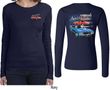 Dodge American Muscle Blue and Red (Front & Back) Ladies Long Sleeve