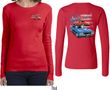 Dodge American Muscle Blue and Red (Front & Back) Ladies Long Sleeve