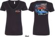 Dodge American Muscle Blue and Red (Front & Back) Ladies V-neck