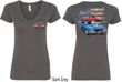 Dodge American Muscle Blue and Red (Front & Back) Ladies V-neck