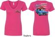 Dodge American Muscle Blue and Red (Front & Back) Ladies V-neck