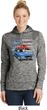 Dodge American Muscle Blue and Red Ladies Moisture Wicking Hoodie