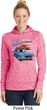 Dodge American Muscle Blue and Red Ladies Moisture Wicking Hoodie