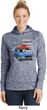 Dodge American Muscle Blue and Red Ladies Moisture Wicking Hoodie