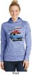 Dodge American Muscle Blue and Red Ladies Moisture Wicking Hoodie