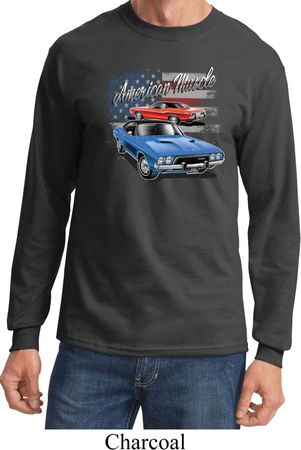 Dodge American Muscle Blue and Red Long Sleeve Shirt