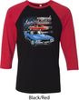 Dodge American Muscle Blue and Red Mens Raglan Shirt
