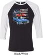 Dodge American Muscle Blue and Red Mens Raglan Shirt