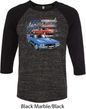 Dodge American Muscle Blue and Red Mens Raglan Shirt