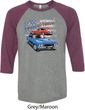 Dodge American Muscle Blue and Red Mens Raglan Shirt