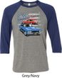 Dodge American Muscle Blue and Red Mens Raglan Shirt