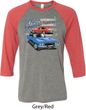 Dodge American Muscle Blue and Red Mens Raglan Shirt