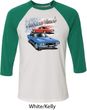 Dodge American Muscle Blue and Red Mens Raglan Shirt