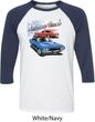 Dodge American Muscle Blue and Red Mens Raglan Shirt