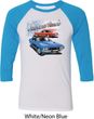Dodge American Muscle Blue and Red Mens Raglan Shirt