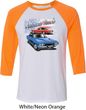 Dodge American Muscle Blue and Red Mens Raglan Shirt