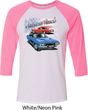 Dodge American Muscle Blue and Red Mens Raglan Shirt