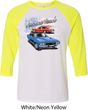 Dodge American Muscle Blue and Red Mens Raglan Shirt