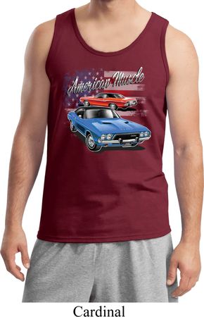 Dodge American Muscle Blue and Red Mens Tank Top