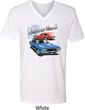 Dodge American Muscle Blue and Red Mens V-Neck Shirt