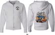 Dodge Blue and Orange Super Bee (Front & Back) Full Zip Hoodie