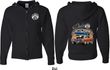 Dodge Blue and Orange Super Bee (Front & Back) Full Zip Hoodie
