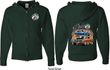 Dodge Blue and Orange Super Bee (Front & Back) Full Zip Hoodie