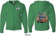 Dodge Blue and Orange Super Bee (Front & Back) Full Zip Hoodie