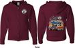 Dodge Blue and Orange Super Bee (Front & Back) Full Zip Hoodie
