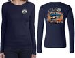 Dodge Blue and Orange Super Bee (Front & Back) Ladies Long Sleeve