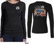 Dodge Blue and Orange Super Bee (Front & Back) Ladies Long Sleeve