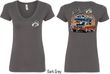 Dodge Blue and Orange Super Bee (Front & Back) Ladies V-neck