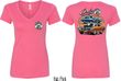 Dodge Blue and Orange Super Bee (Front & Back) Ladies V-neck